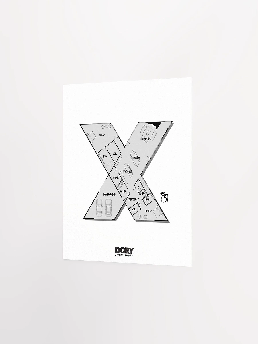 Alphabet Floor Plan Poster - X product image (2)