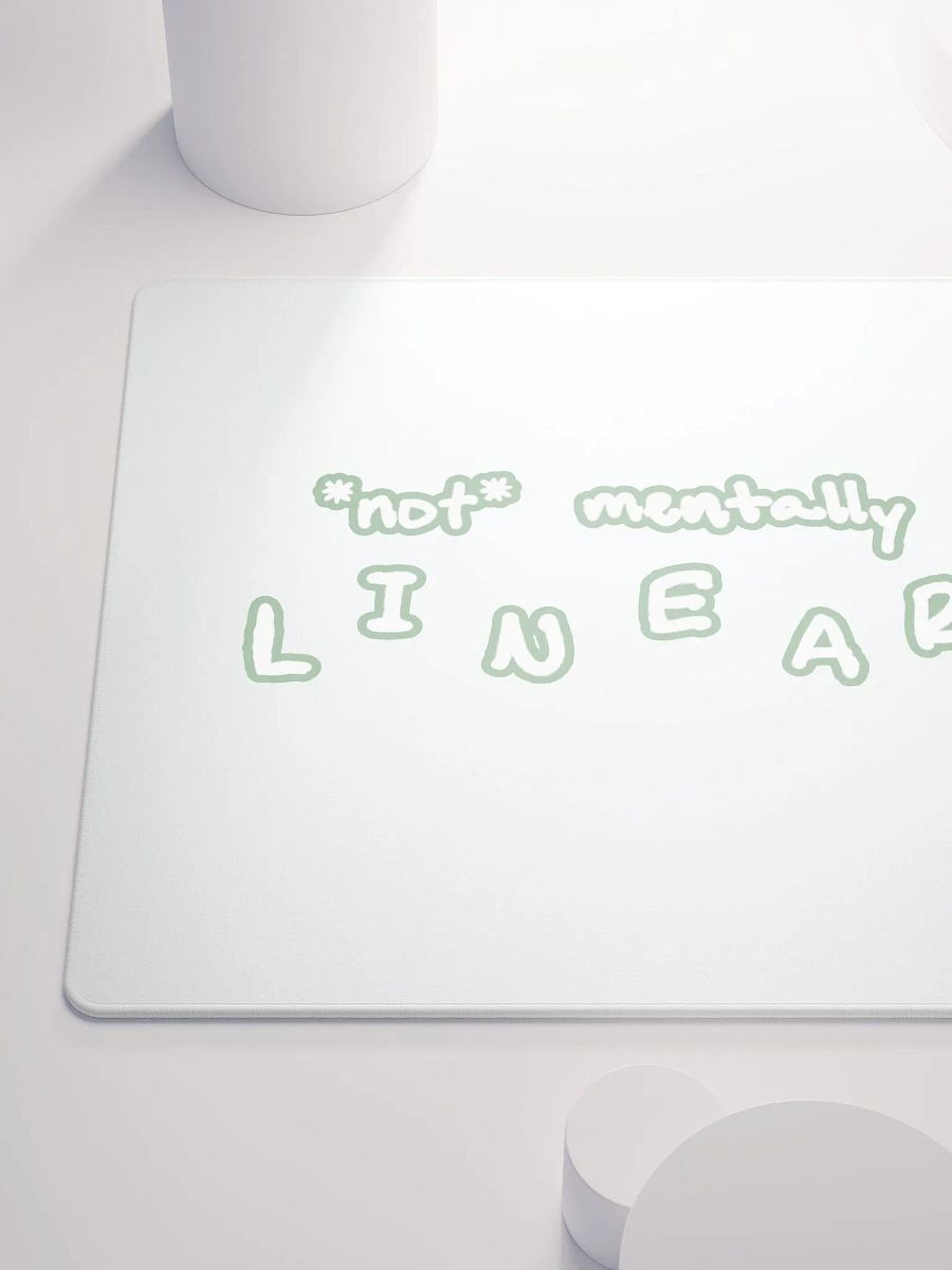 *not* mentally linear (lined design, #96B697) mouse pad product image (6)