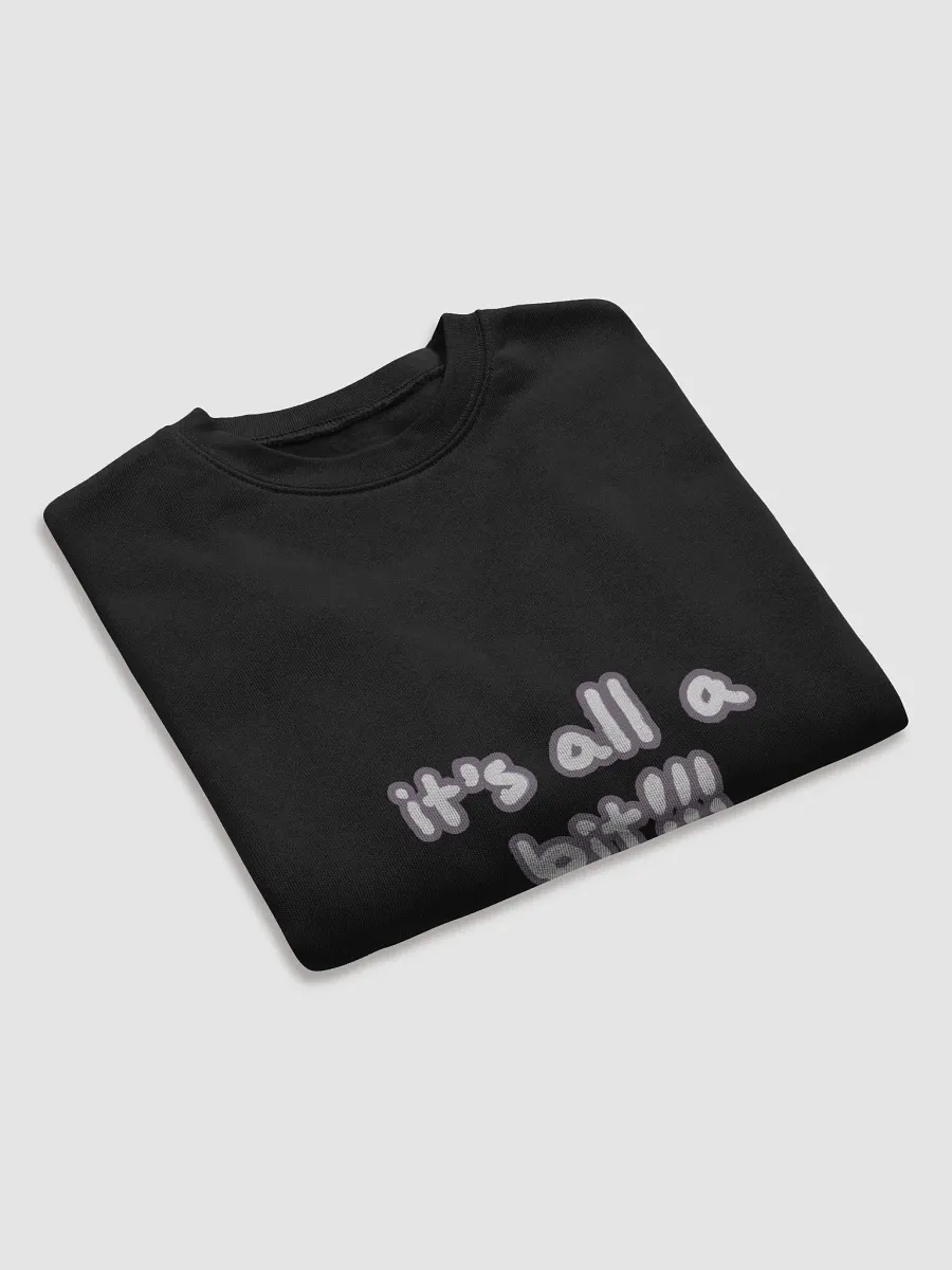 “It’s all a bit!!!” (sm. lined design, #8D778F) Women's Fleece Crop Sweatshirt product image (7)