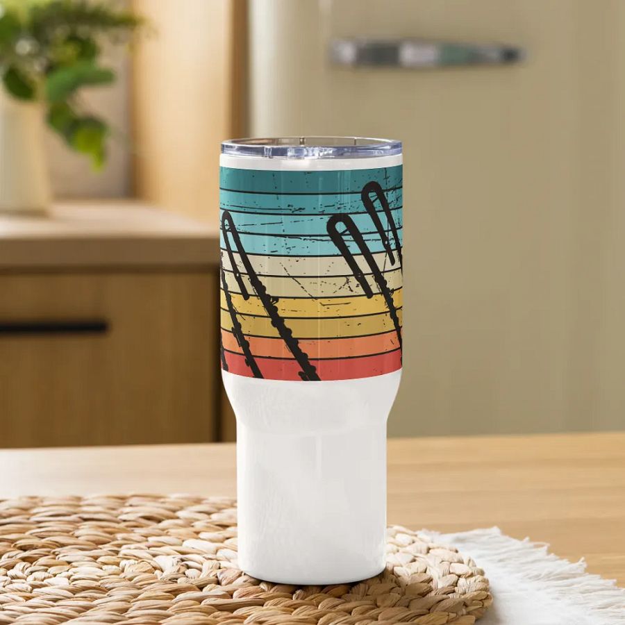 Retro Abstract Flute Stainless Steel Travel Mug - Bass product image (9)