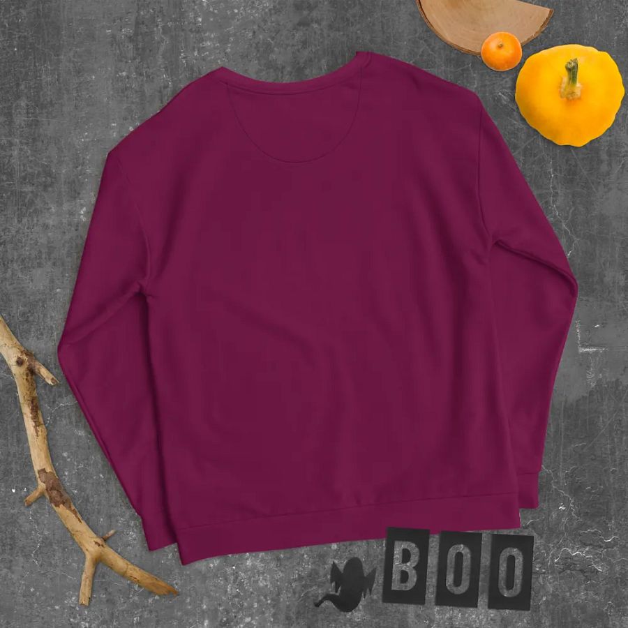Plain Dark Burgundy Red True Summer Unisex Recycled Polyester Heavyweight Premium Sweatshirt by Treasure Pie product image (11)
