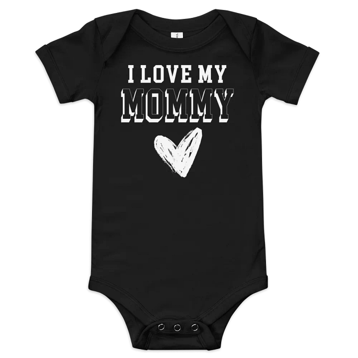 I Love My Mommy Scribbled Heart Baby One Piece product image (2)