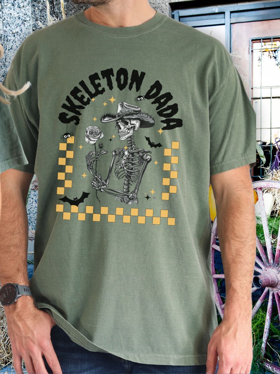 Family Matching Halloween Skeleton Retro Man T-Shirt product image (1)