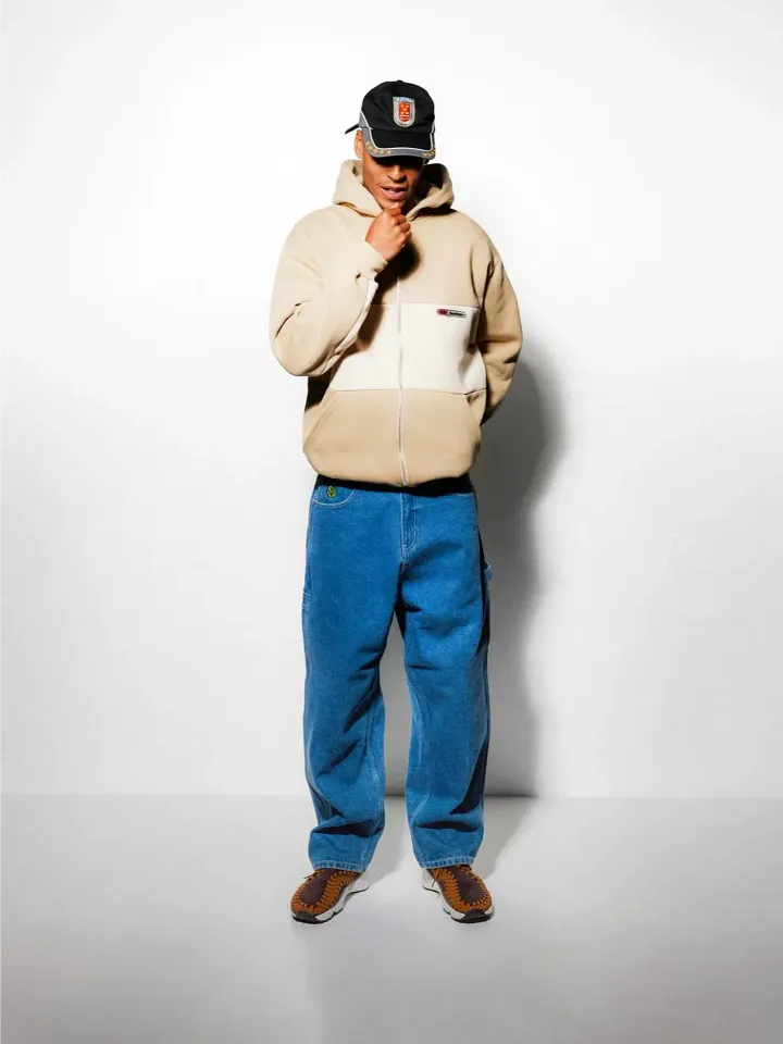 Panel Zip-Thru Hood, Tan product image (1)