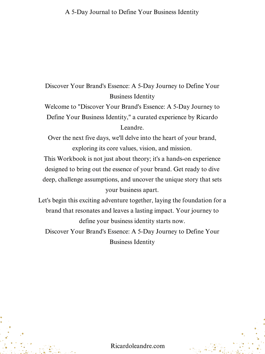 Discover Your Brand’s Essence: A 5-Day Journal to Define Your Business Identity product image (3)