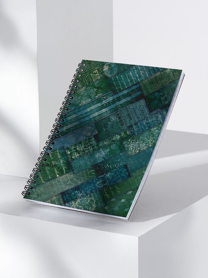Vintage Deep Green Blue Script Notebook product image (2)
