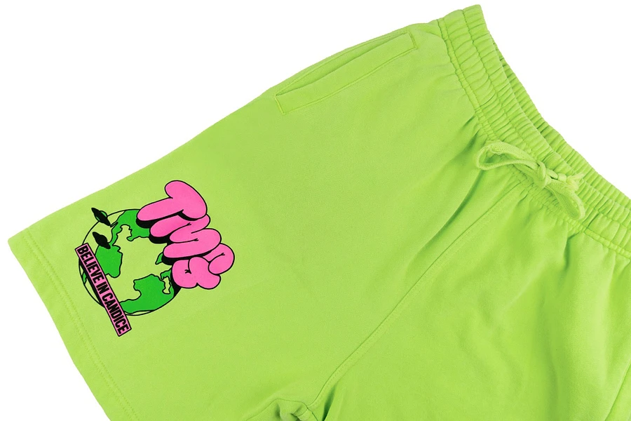 TMG Globe Neon Green Shorts product image (3)