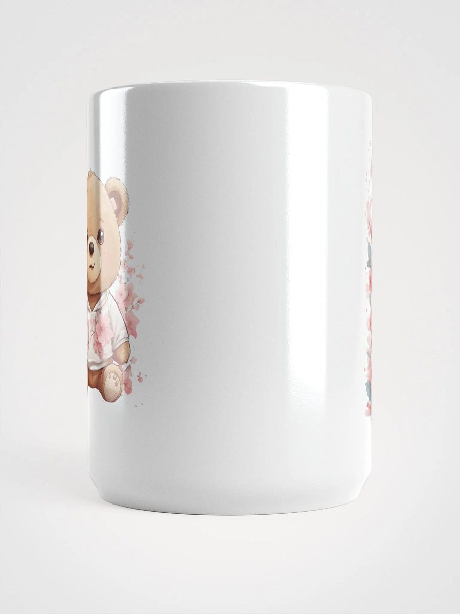 Floral Teddy Bear White Glossy Mug product image (5)