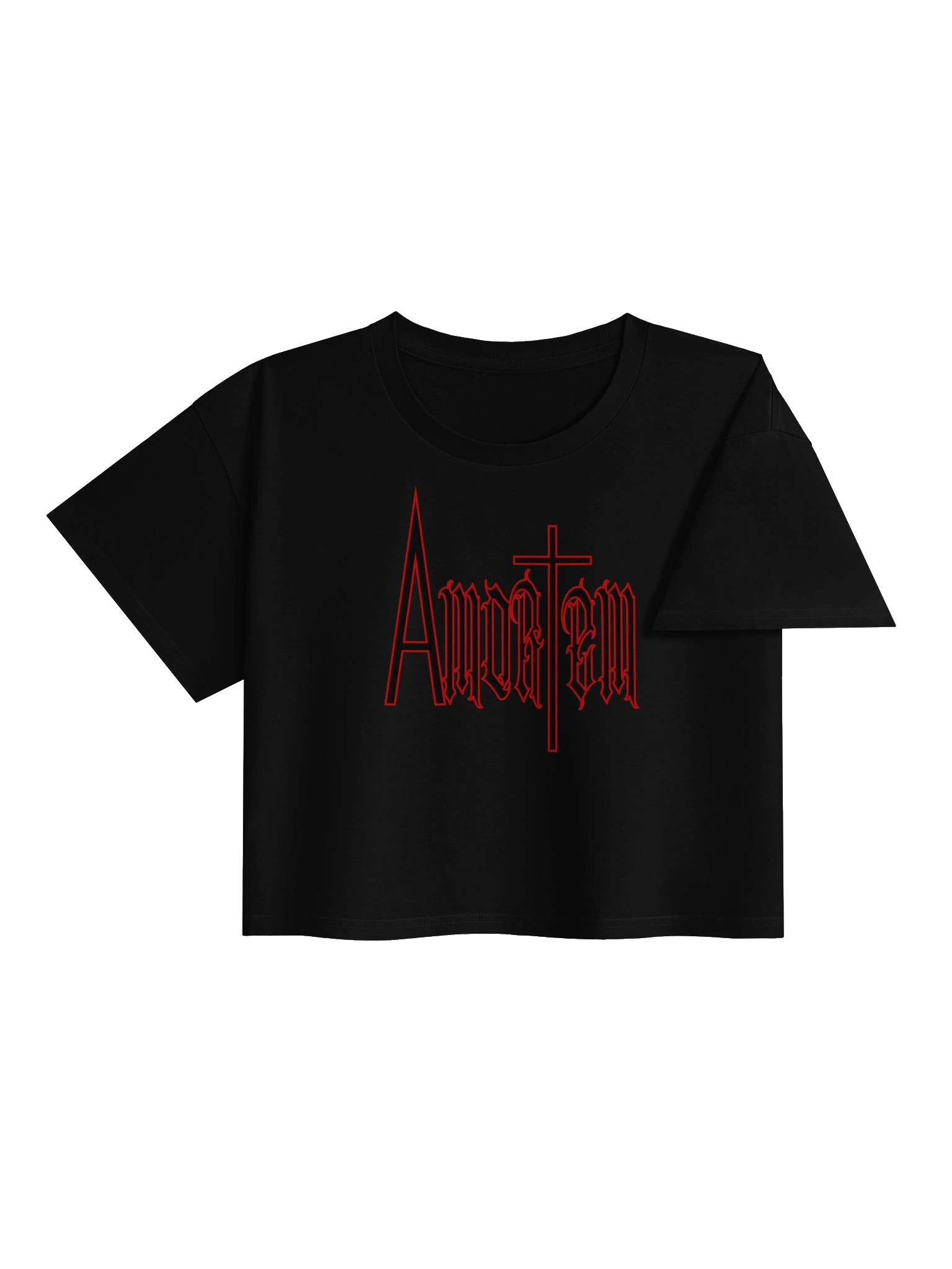 Amortem Outline Logo (Red) Crop Top product image (4)