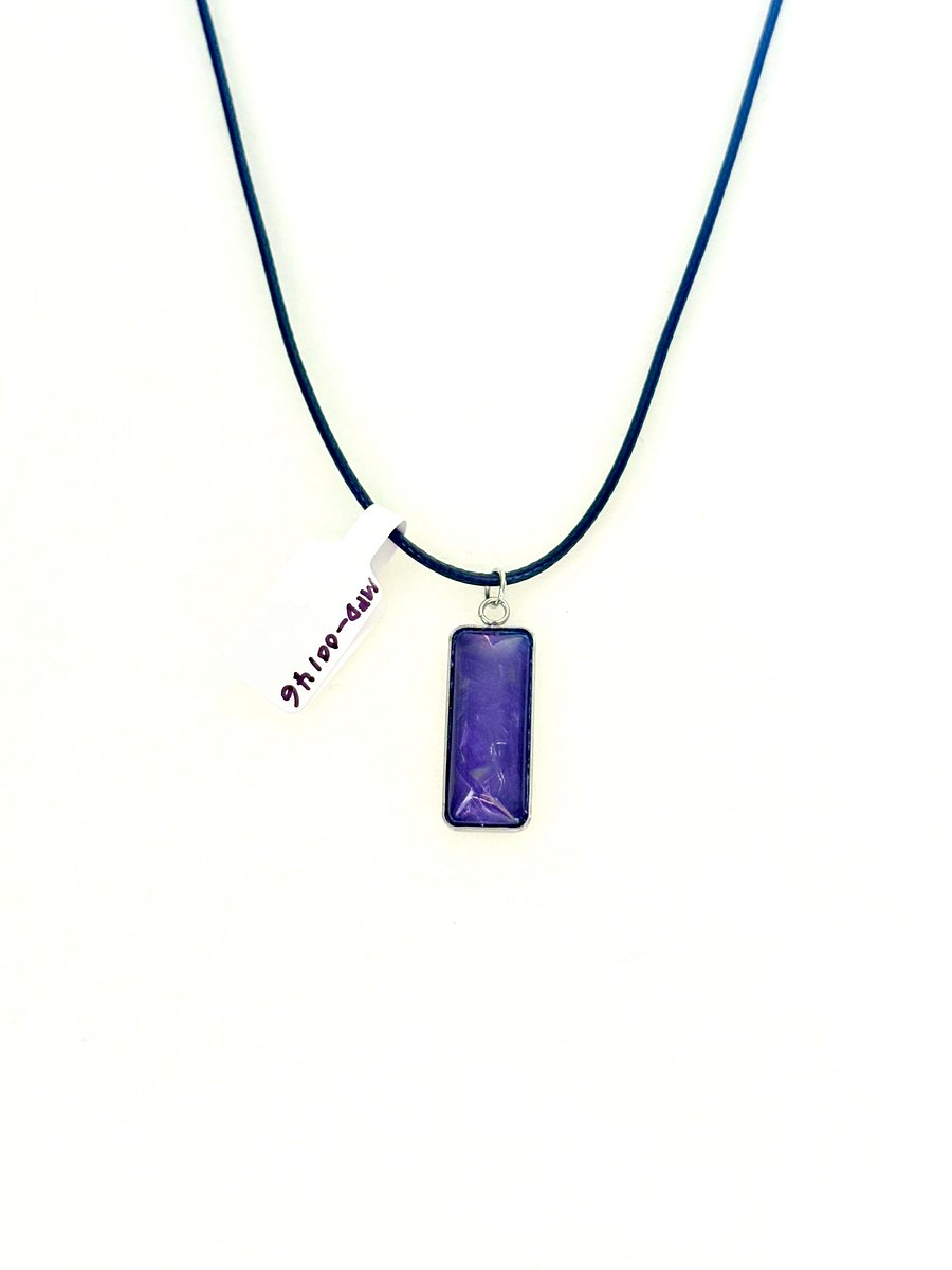 Electric Tide Pendant Necklace | Purple | Rectangle Cabochon | Monique Faella Designs™ | MFD-00146 product image (6)