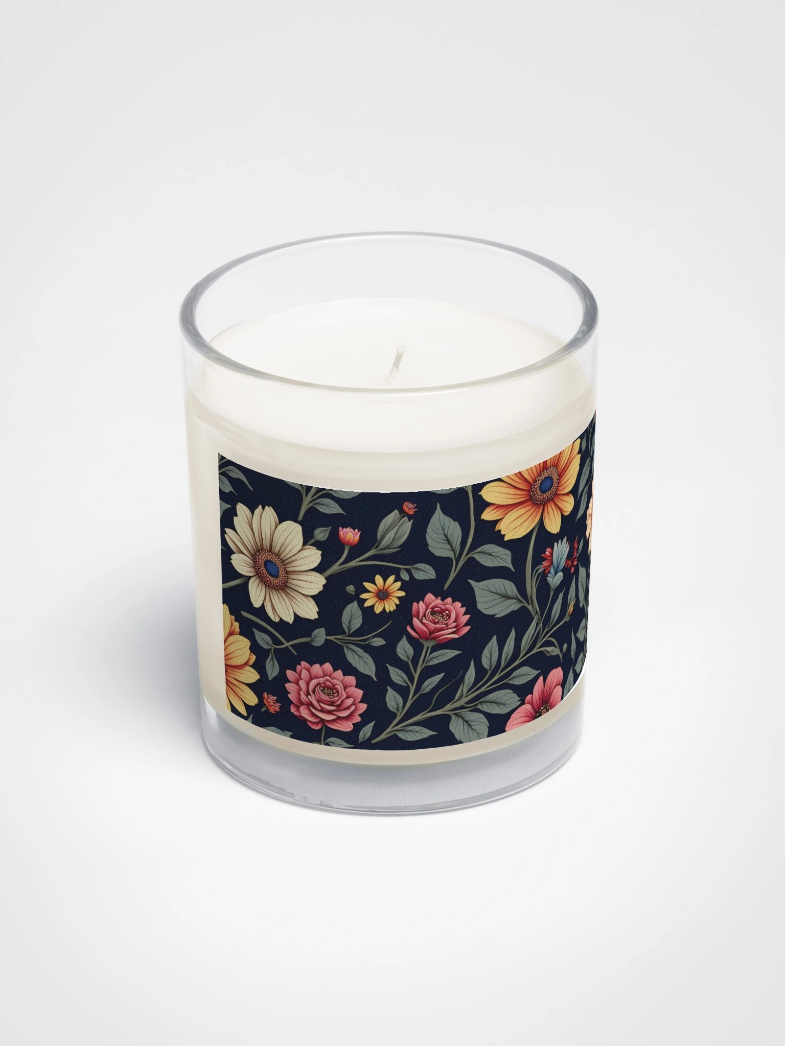 Floral Soy Candle With Roses Daisies And Wildflowers product image (2)