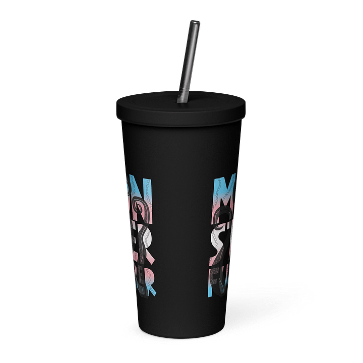 Monster F*cker Insulated Tumbler (Trans flag) product image (1)