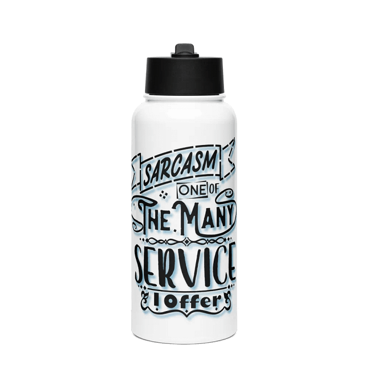 Sarcastic Services Stainless Steel Water Bottle product image (1)