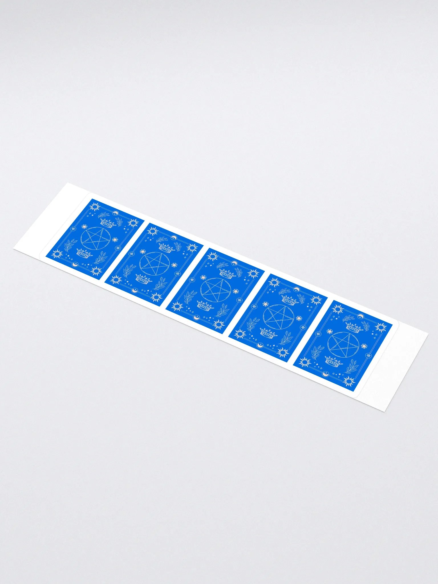 Crown and Pentagram Blue Tarot Card Sticker Set product image (1)
