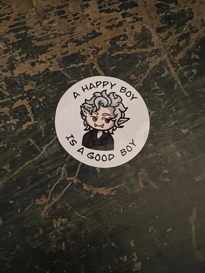 A Happy Boy Is A Good Boy Vinyl Sticker product image (2)