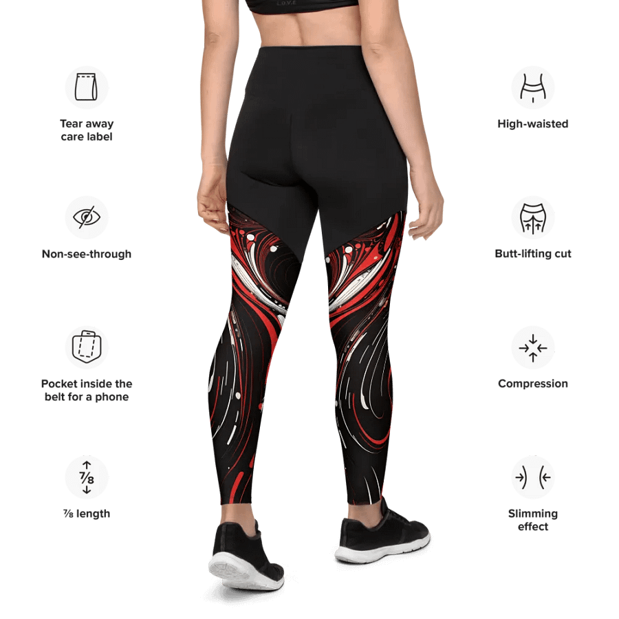 Dynamic Swirl - All-Over Sports Leggings product image (4)