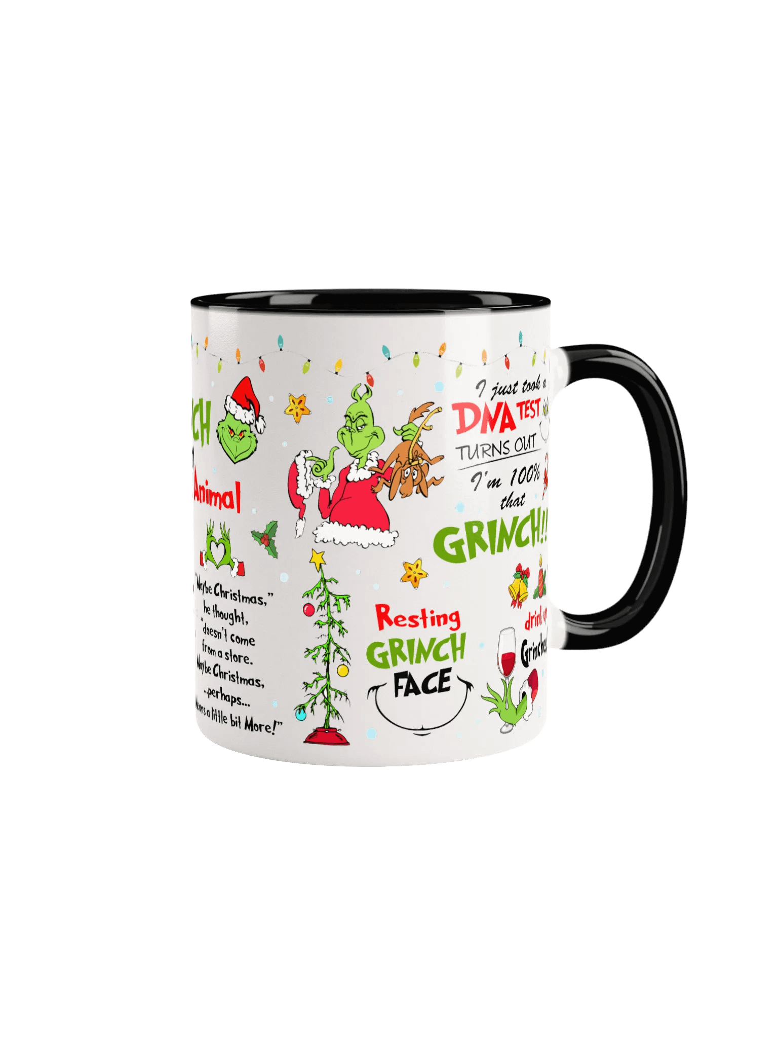 Festive Santa Green Character Ceramic Mug product image (5)