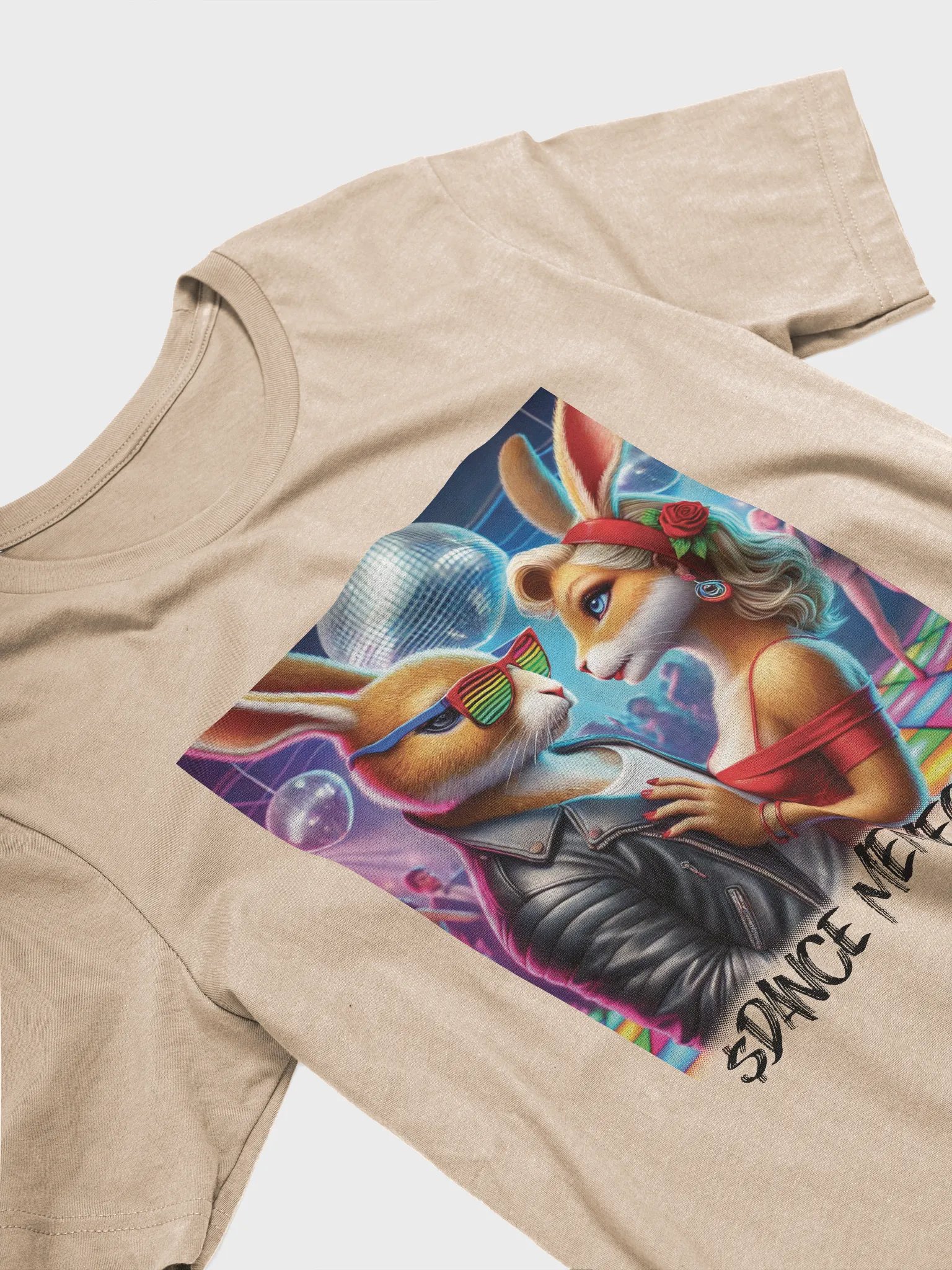 BONNIE and BUNNY - DANCE MEMECOIN - PREMIUM TEE - TAN product image (6)