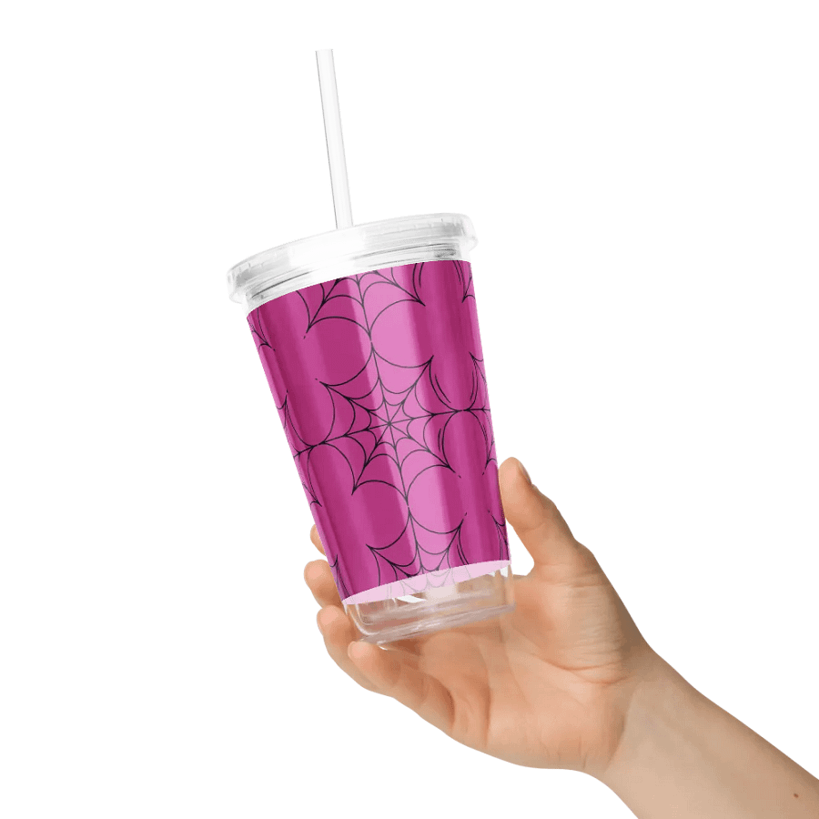 Spooky Spider Web Plastic Tumbler product image (8)