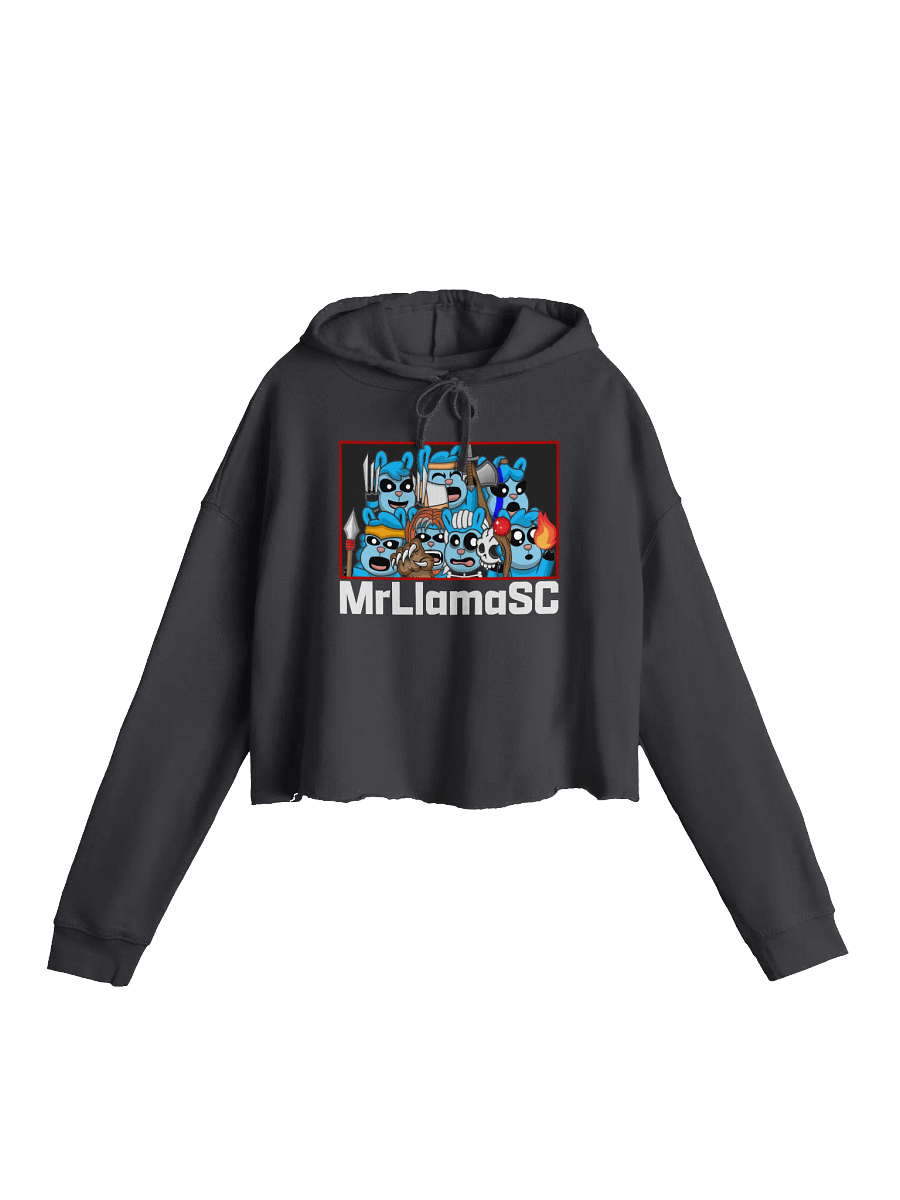 MrLlamaSC Llama Family Women's Cropped Hoodie product image (3)