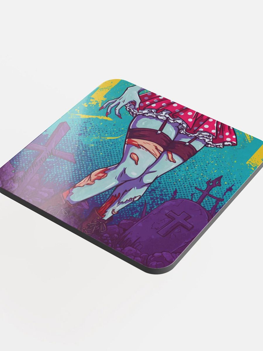 V2 Zombie Pinup Glossed Cork Coaster (Bottom) product image (4)