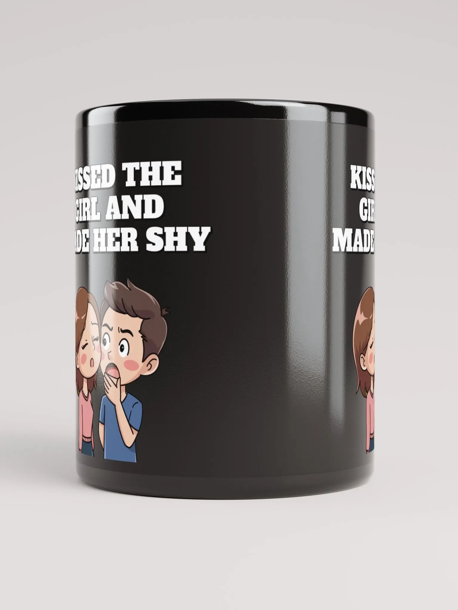 Kissed The Girl And Made Her Shy - Nursery Rhythm Parody Black Mug product image (7)
