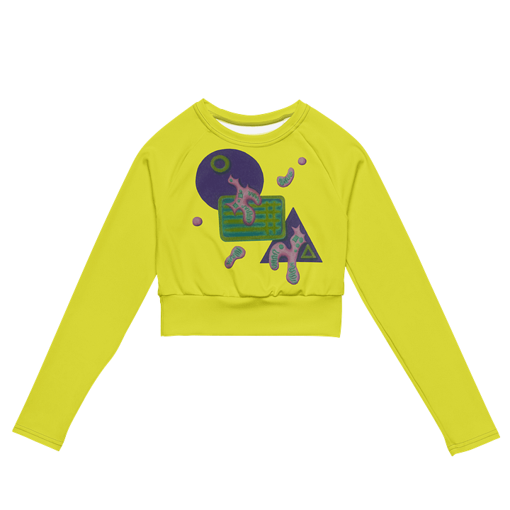 Shape Shenanigans Yellow Long Sleeve Crop Top product image (1)