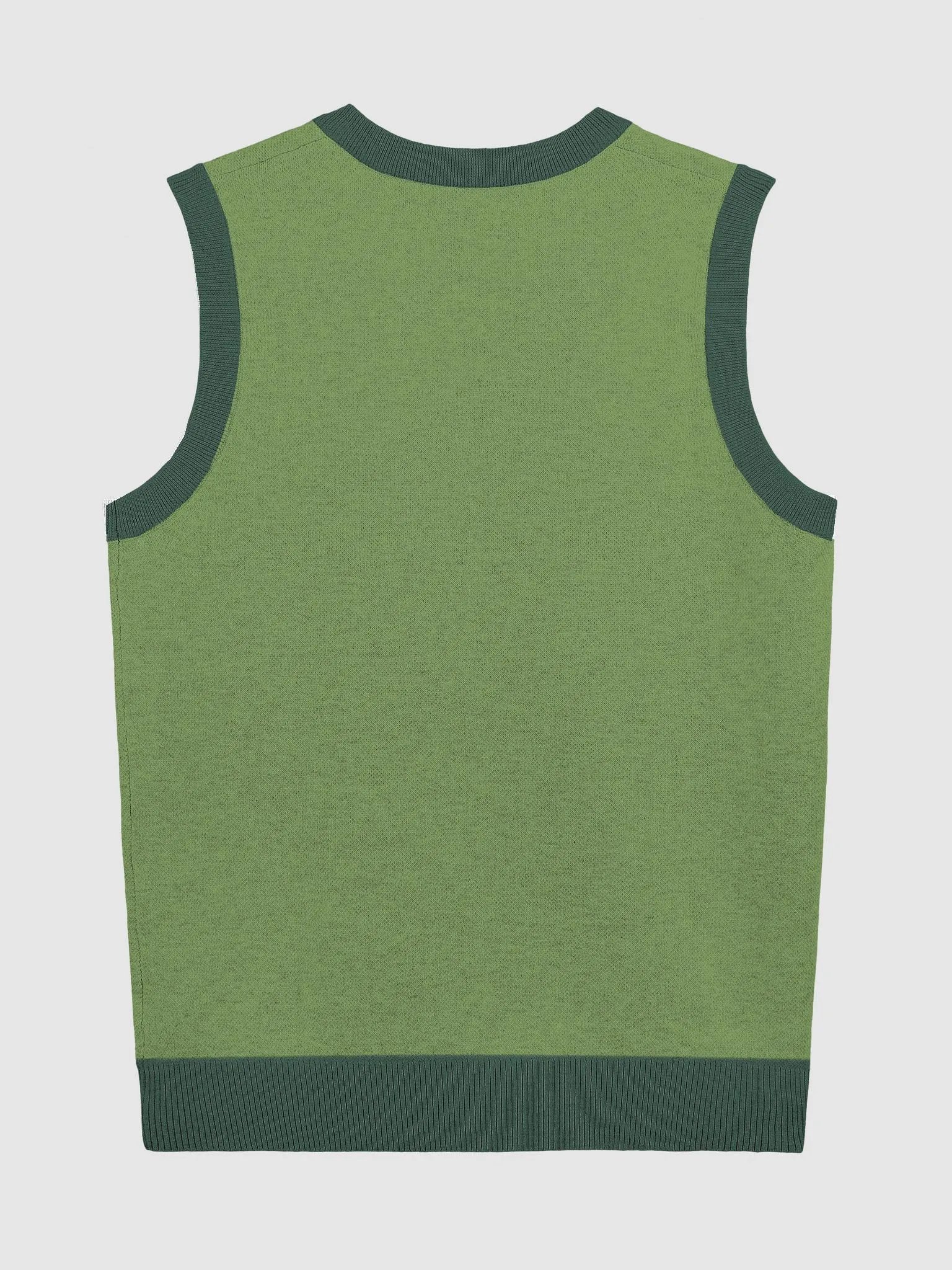 PLEASE DON'T MAKE ME TALK (duotone green) knitwear vest product image (9)