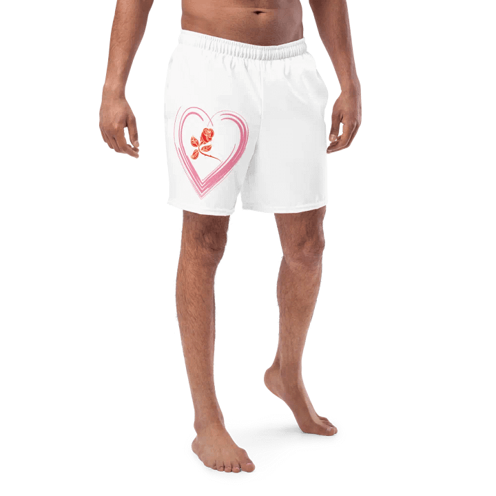 Golden Rose Heart All-Over Swim Trunks product image (1)