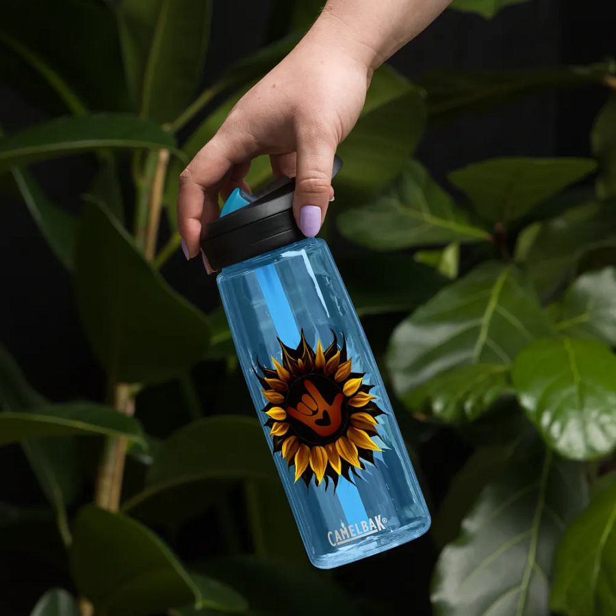 ASL Love Sunflower CamelBak Water Bottle product image (62)