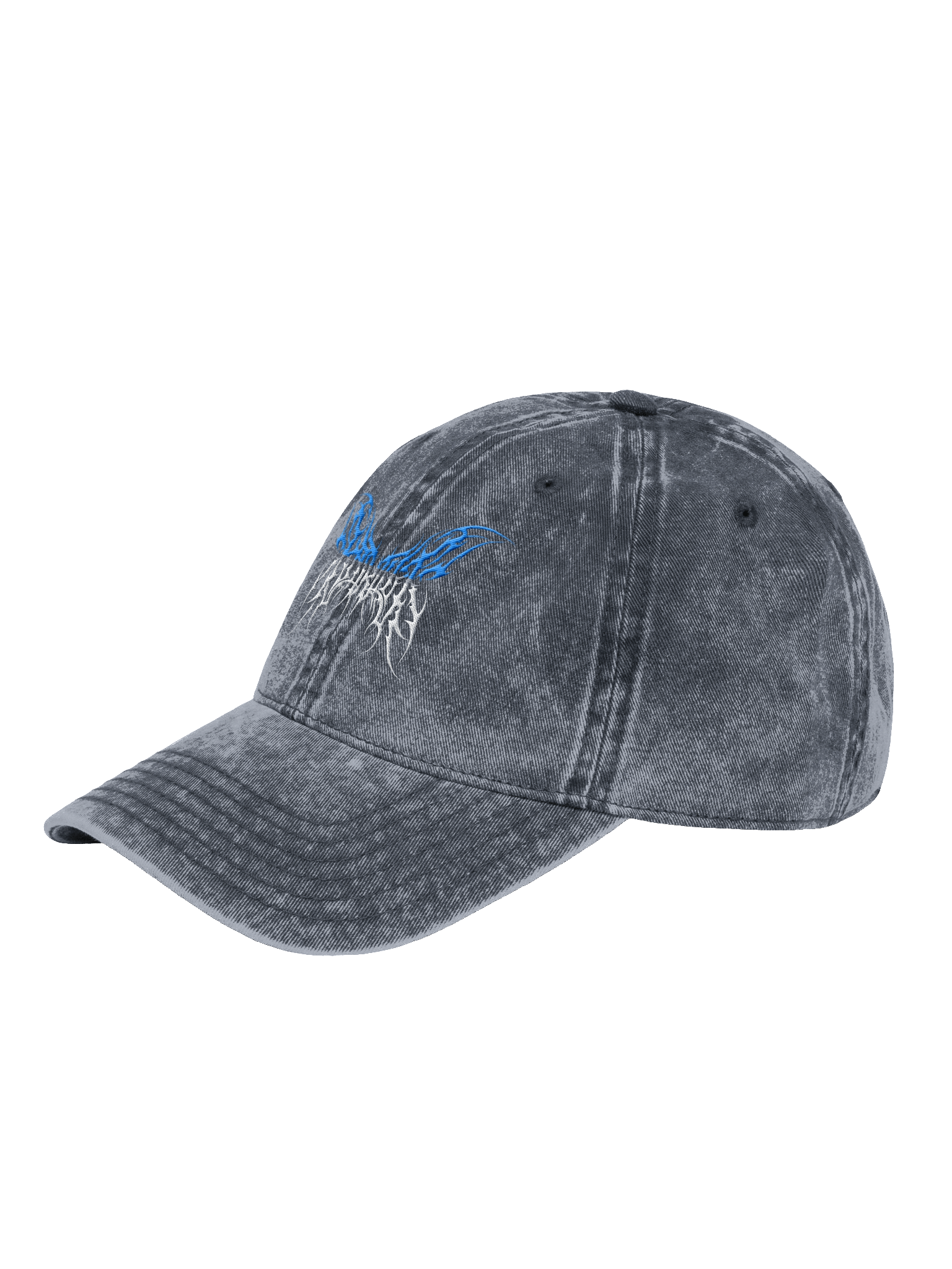 Kat Kult Vintage Wash Dad Hat (Blue & White logo) product image (12)