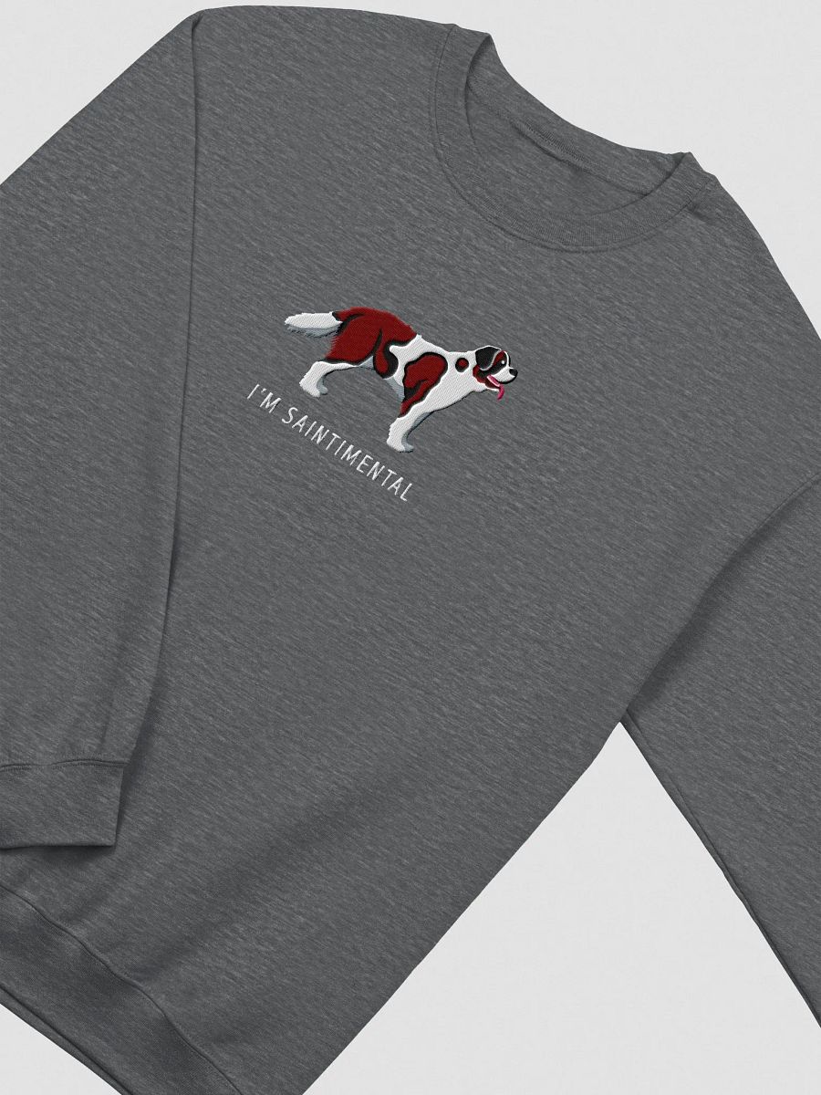 I'm Saintimental Sweatshirt (Embroidered) of a Saint Bernard(Mahogany) product image (6)