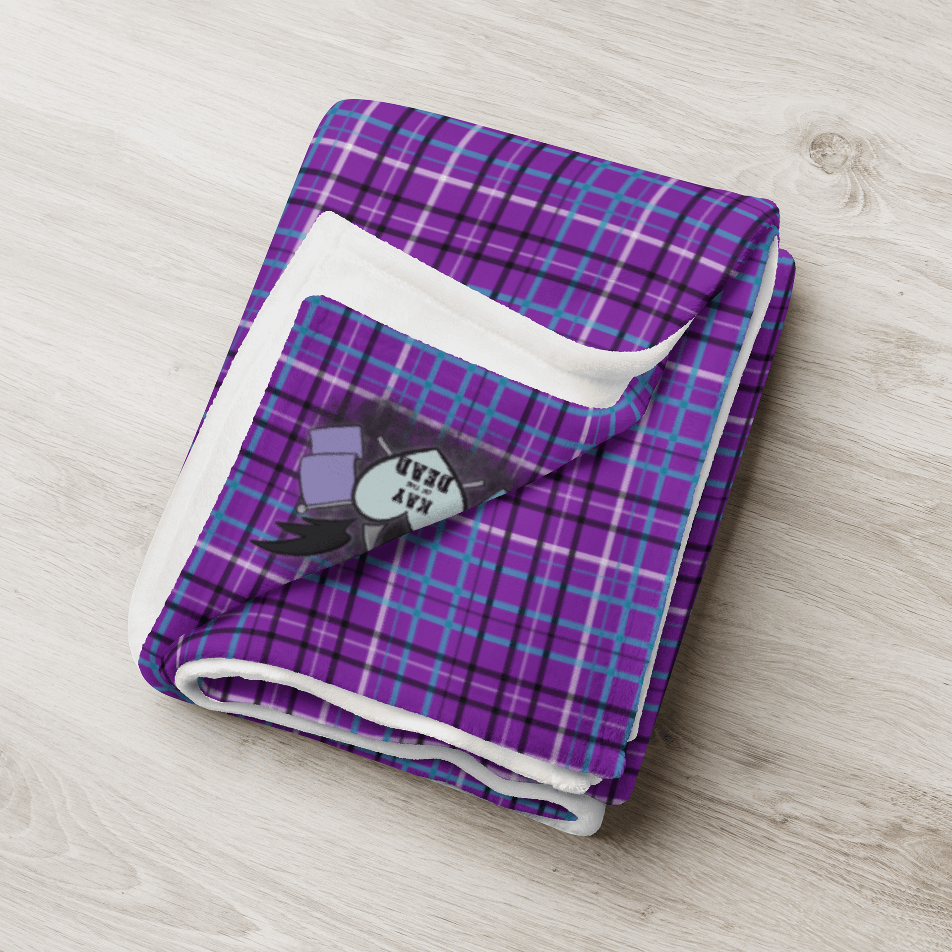 Purple Plaid Throw Blanket product image (4)