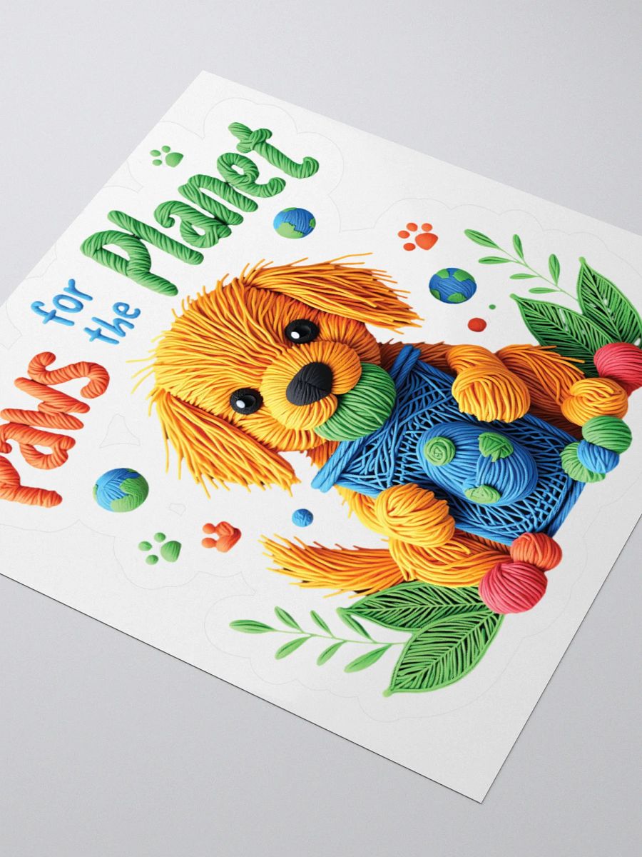 Paws for the Planet - Cute Eco-Friendly Dog Earth Day Kiss Cut Stickers product image (9)