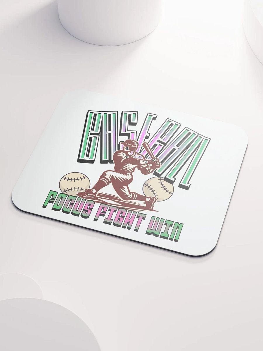 Focus Fight Win Baseball Dynamic Swing Mouse Pad product image (3)