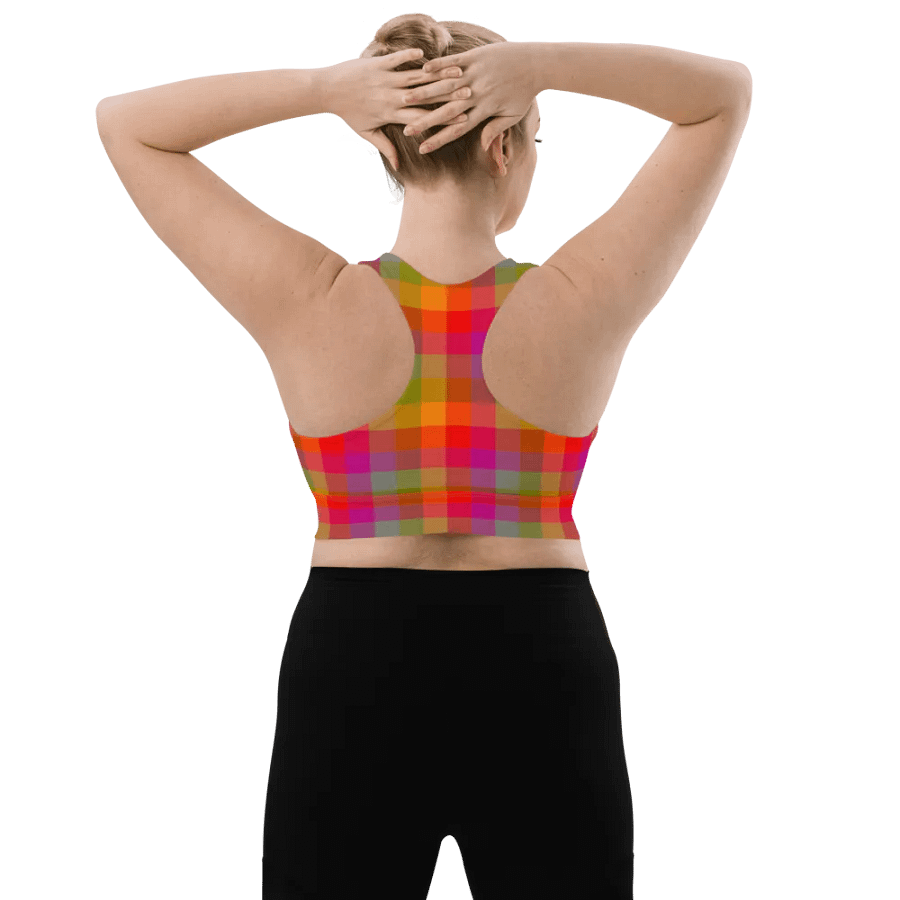 Rainbow Checkers Sports Bra 2 product image (7)