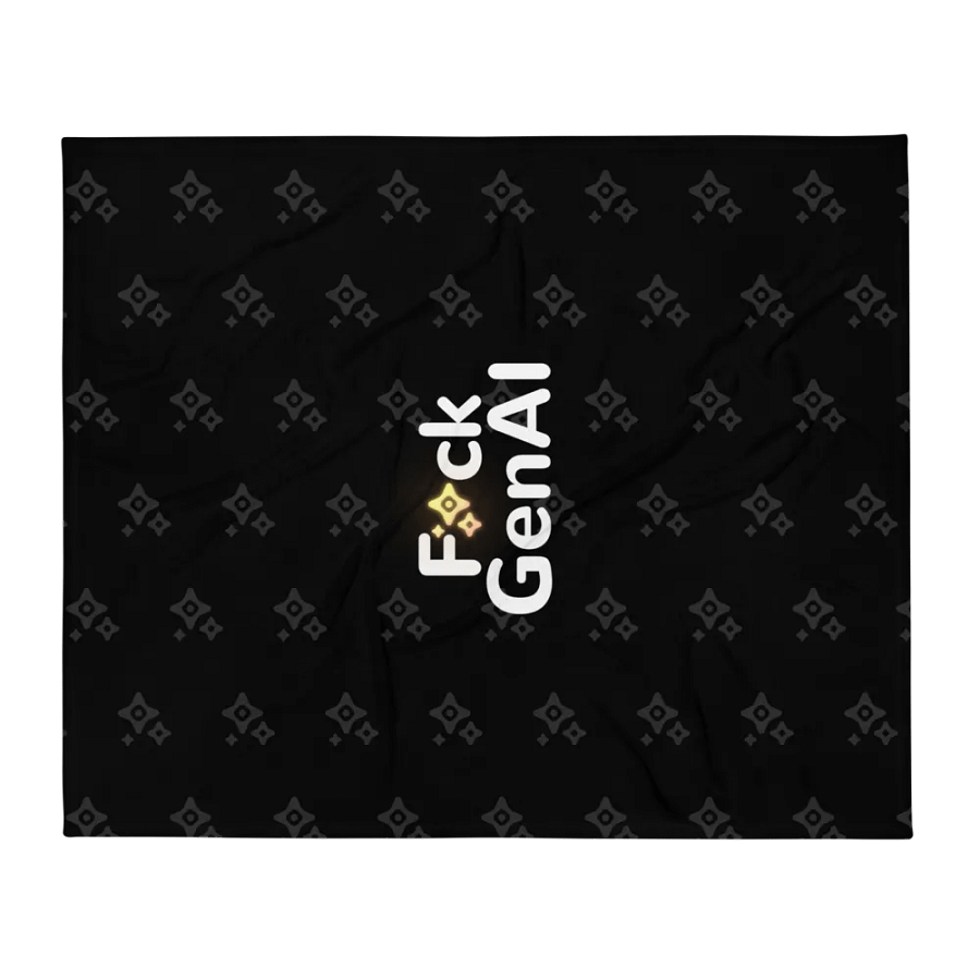 Absolut Idiocy Throw Blanket - F✨ck Generative AI (Pattern) product image (1)