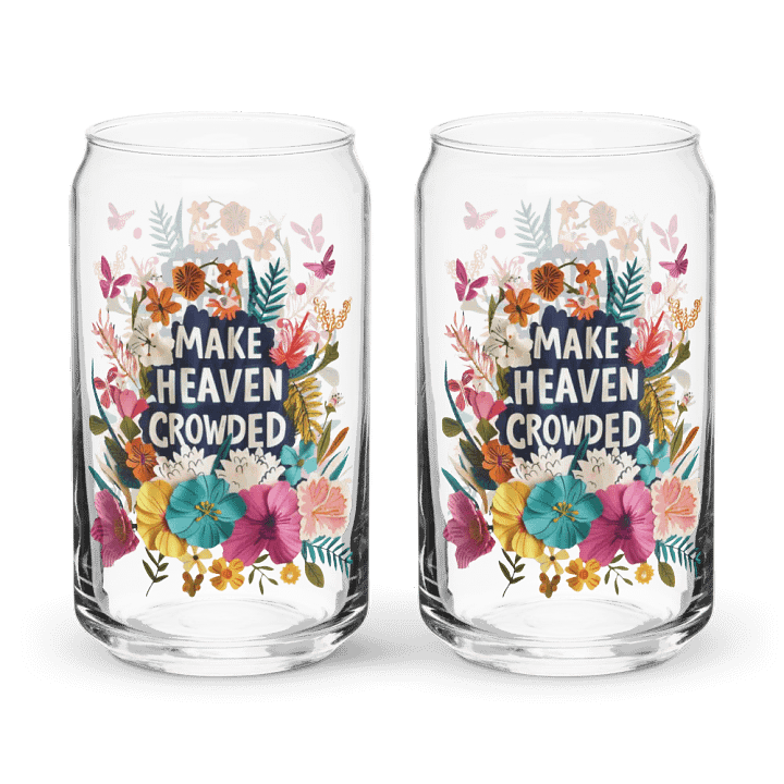 Make Heaven Crowded Heavenly Blossoms Floral Can-Shaped Glass product image (1)
