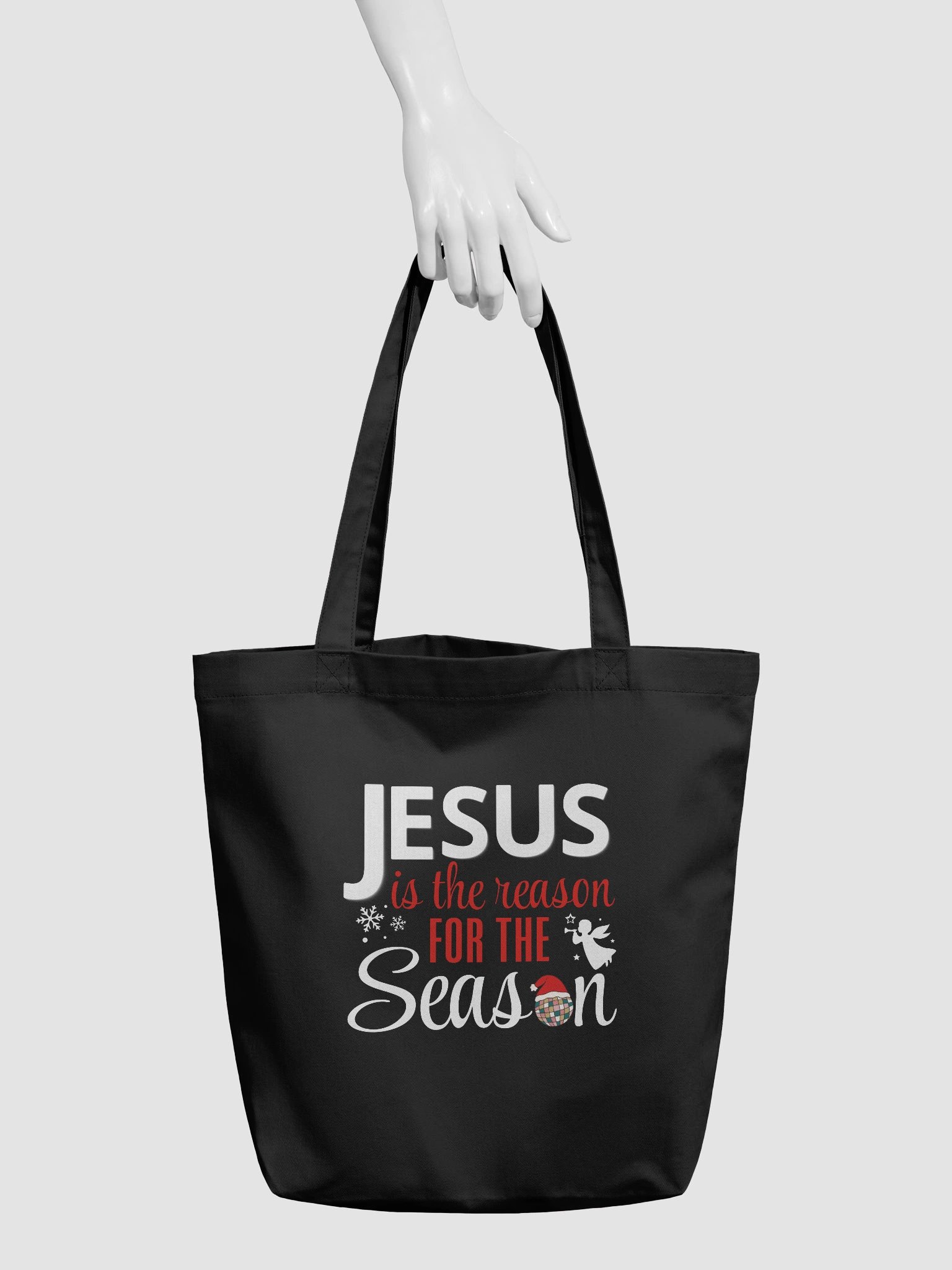 Jesus Is the Reason for the Season | Christian Christmas Tote Bag | Faith Holiday Gift product image (3)