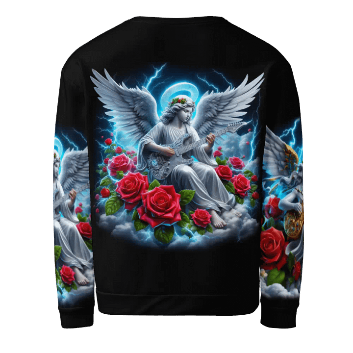 Angels making Music with a Guitar - All-Over Unisex Sweatshirt #19 product image (2)
