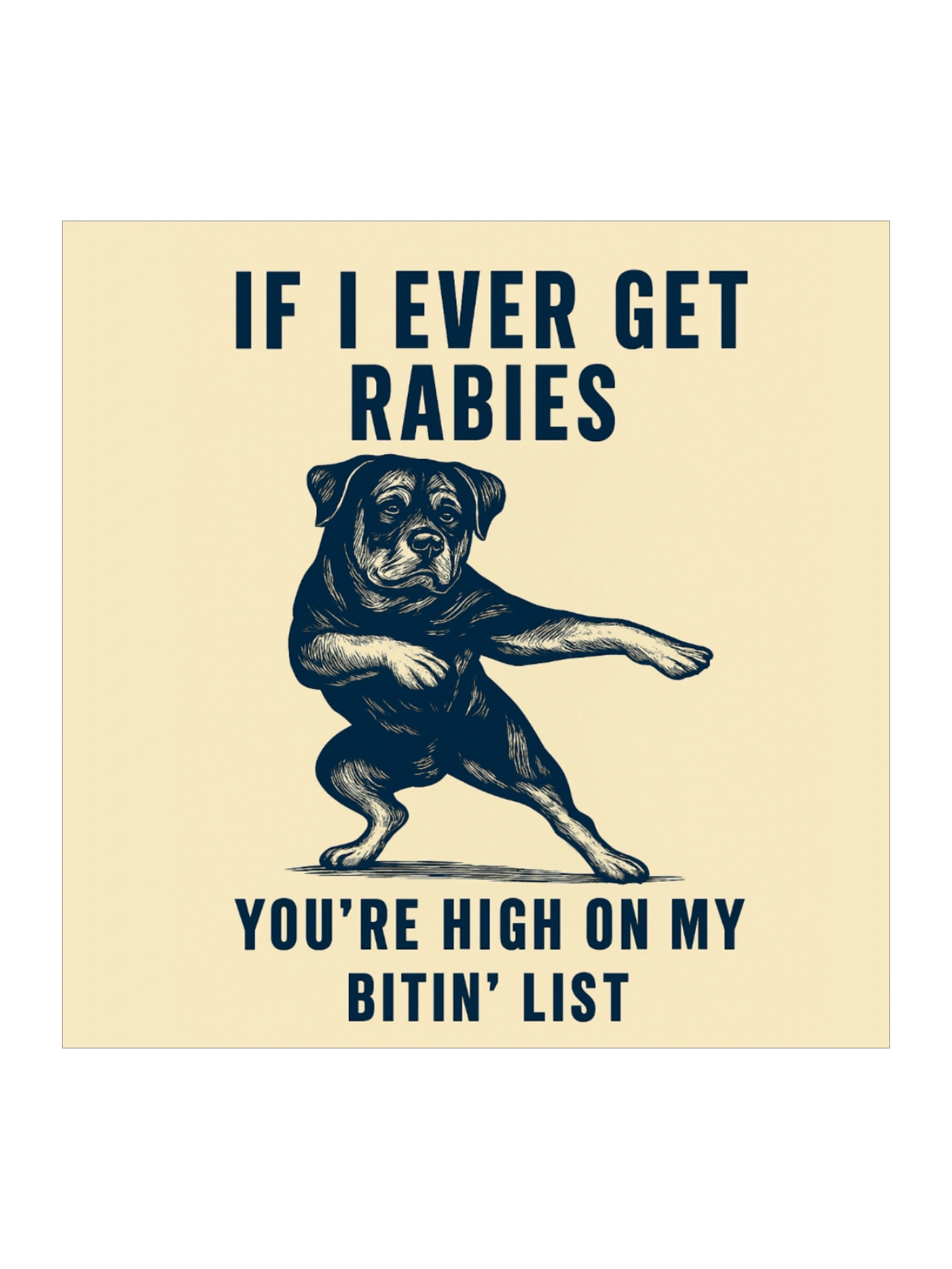 Rottweiler Bitin List Sticker product image (1)