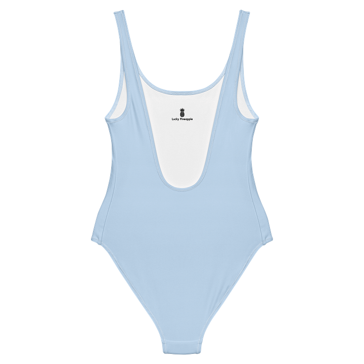 Baby Blue Solid Color Retro Inspired Women's One Piece Swimsuit product image (2)