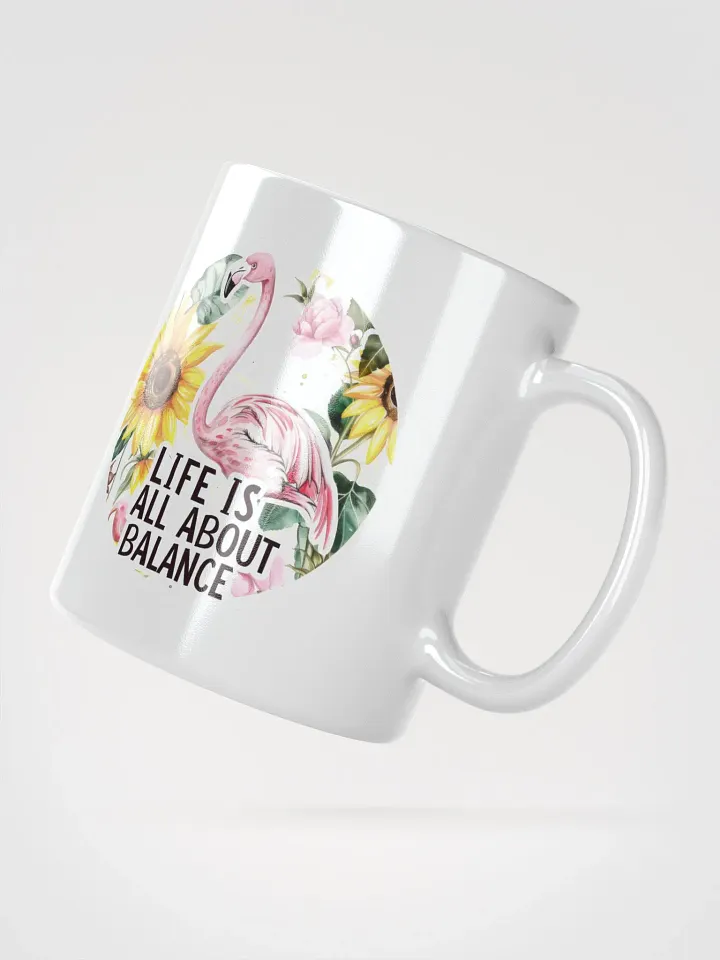 Flamingo About Balance White Glossy Mug product image (1)