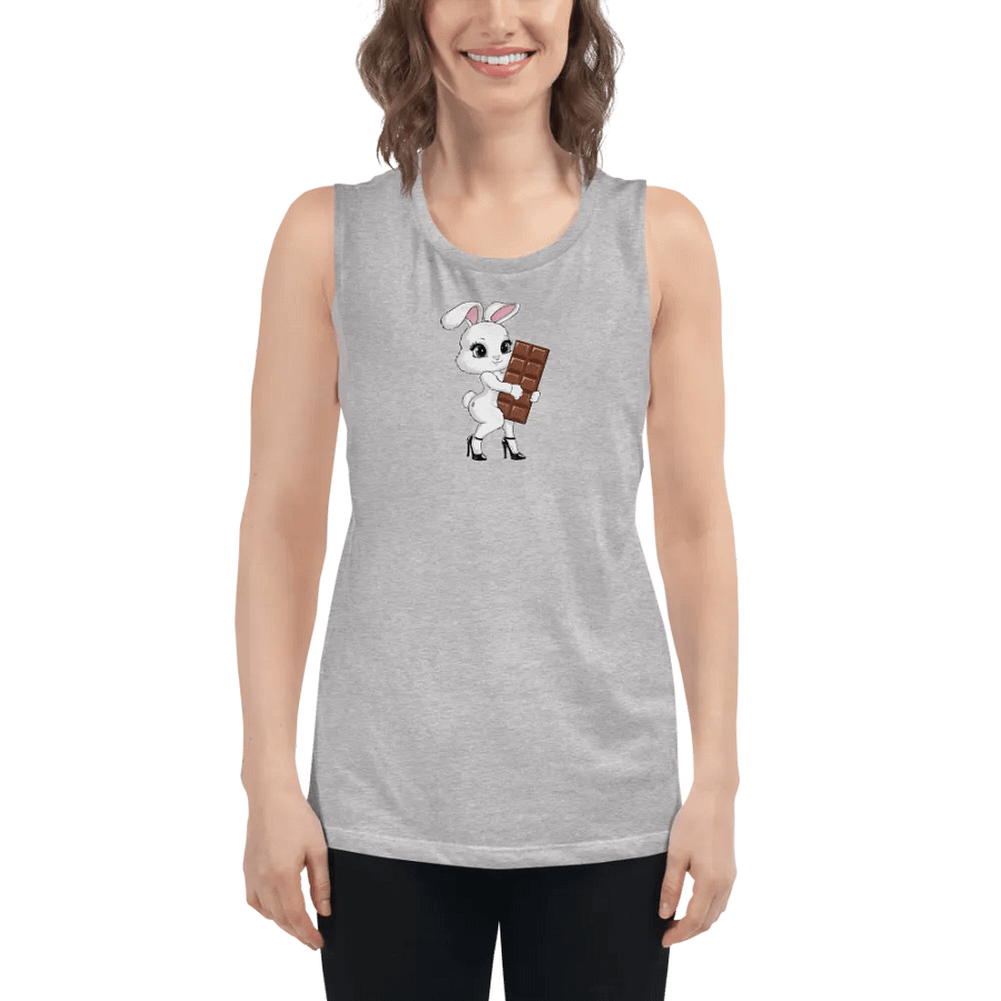 QOS Snow bunny with chocolate bar flowy tank top product image (52)