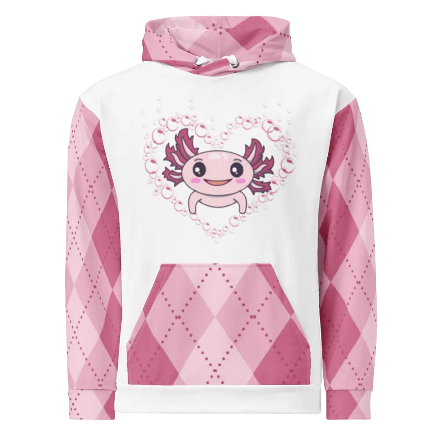 Pink And White Axolotl Hoodie product image (2)