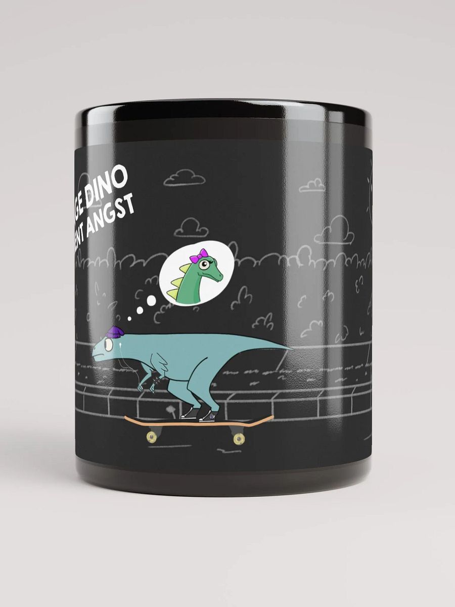 Teenage Dino Basement Angst Black Mug product image (4)