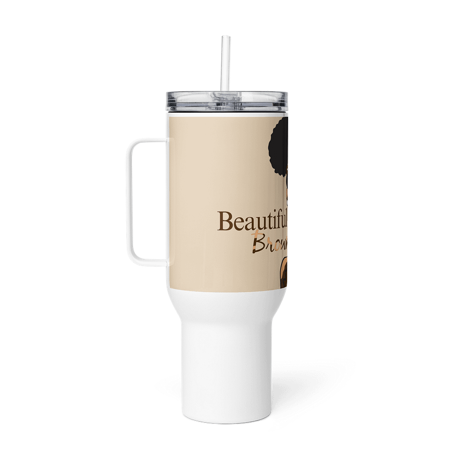 Beautiful Brown Girl Cookies & Cream (Vitiligo) Travel Mug product image (8)