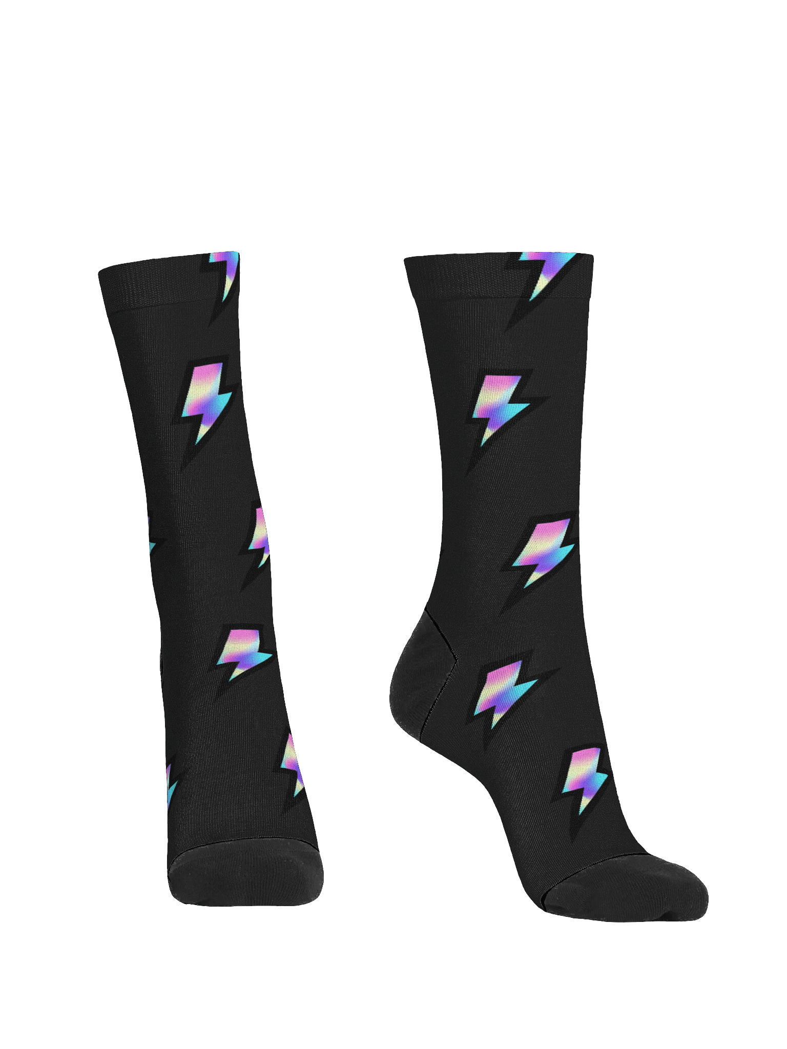 Electric Rainbow Crew Socks product image (2)