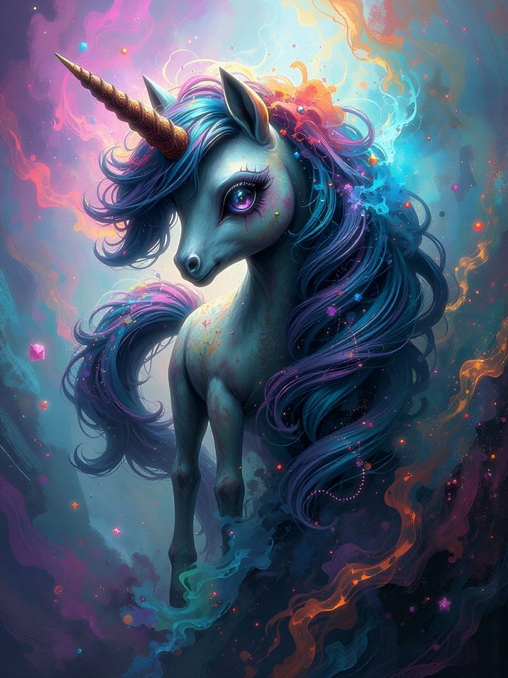 Celestial Unicorn - Fantasy Art Print product image (1)
