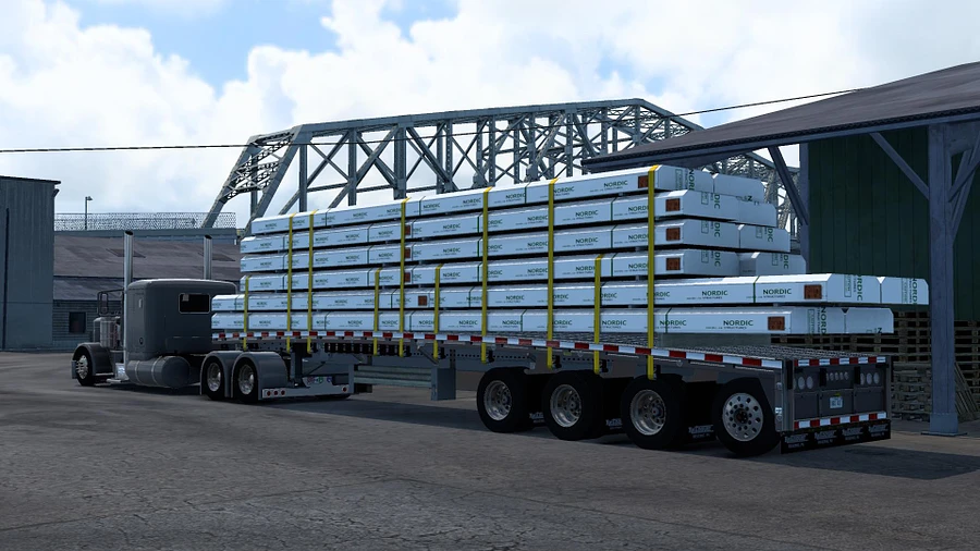 Bowed Flatbed Trailer for American Truck Simulator product image (8)